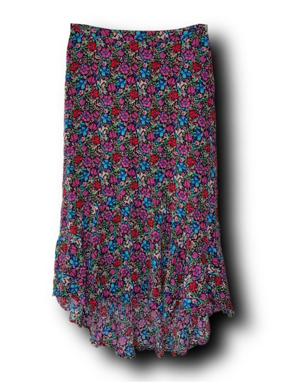 Philosophy Republic Floral Cottagecore High-low Ruffle Midi Skirt 90s Vibes